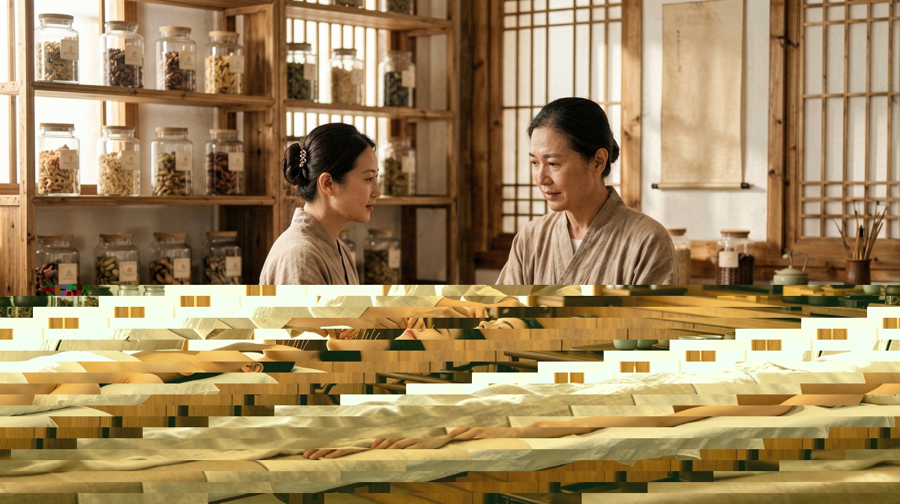 Traditional Chinese Medicine treatment room offering acupuncture and herbal therapy
